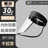 淘盾炒菜面罩做饭面具防油溅厨房全脸防护透明专用帽子防油烟遮脸烧菜做菜煮饭防烫打喷嚏防飞沫防熏 炒菜防油烟面罩【黑色】高清防雾