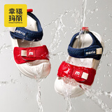 幸福玛丽（Cheerful Mario）儿童凉鞋夏季男童女童小童包头防撞软底外穿婴幼儿宝宝沙滩鞋防滑