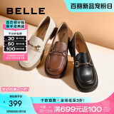 百丽（Belle）马衔扣软底乐福鞋女新商场同款百搭小皮鞋Z3B1DAA5母亲节 黑色（第二批） 37 (235mm)