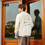 森马森马卫衣男春季经典宽松圆领上衣潮流印花101124116119