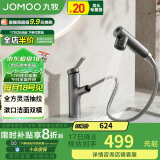 九牧（JOMOO）卫生间全方位漱口洁面抽拉式台盆面盆水龙头枪灰32344-574/HBS2-Z