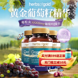 和丽康（Herbs of Gold）美白丸葡萄籽胶囊烟酰胺精华片原花青素OPC美白内调维生素ce片 3瓶装【囤货装】