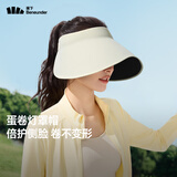 蕉下（beneunder）防晒帽遮阳帽女夏季可折叠蛋卷帽大帽檐防紫外线防晒户外登山 【升级款】高岭白