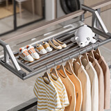 京寻阳台晾衣神器防盗窗护栏窗外晾衣架室外窗户晾晒窗台杆晒鞋架