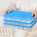 特百惠（Tupperware） 饺子盒1.3升冷冻保鲜盒汤圆盒 冰箱冷冻冷藏储藏收纳盒 1.3升蓝色三件套