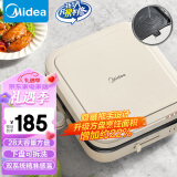 美的（Midea）电饼铛家用下盘可拆洗大火力三明治早餐机煎烤锅 方形双面加热加深大尺寸升级蒸汽烙饼烤肉锅28J51