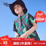 迪士尼（DISNEY）童装儿童男童短袖T恤棉质针织卡通上衣打底衫24夏DB321BE02灰160