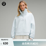 lululemon丨Plush Fleece 女士拉绒半拉链烟囱领卫衣 LW3HOJS 粉末蓝 M /8