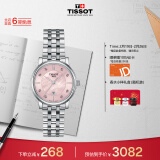 天梭（TISSOT）瑞士手表 卡森臻我系列腕表 钢带石英女表 T122.210.11.159.00