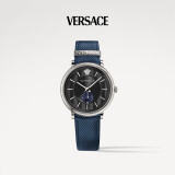范思哲（VERSACE）瑞表夜光石英男表生日礼物520情人节送男友VEBQ01018-42MM宝石蓝