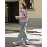 德玛纳【调色盘线衫】春季梦幻V领撞色六角星提花开衫藏肉针织衫女上衣