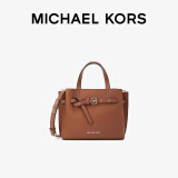 MICHAEL KORS520礼物轻奢MK女包EMILIA皮质手提斜挎托特包蝴蝶包小号牛皮棕
