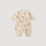 巴厘小猪新生儿婴儿衣服春秋哈衣爬服初生儿四季长袖连体衣婴儿睡衣 【绑带款】展翅鹏飞 59cm