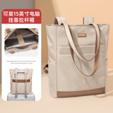 POLO双肩包女通勤大容量15英寸笔记本电脑包托特包休闲学生书包单肩包