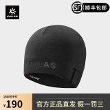 凯乐石（KAILAS）围脖抓绒帽头巾加厚冬季防风保暖骑行滑雪多功能针织毛线 黑色（POL RTEC) 均码