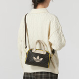 阿迪达斯（adidas）三叶草女包单肩包女子MINI BOWLI 斜挎包新款复古印花潮流时尚包 JD5372 均码 约2.5L