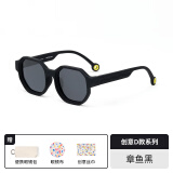 OLIVIO&CO儿童墨镜太阳镜男女童防紫外线宝宝墨镜UV偏光太阳镜OO镜 章鱼黑【3-7岁】D形 全色