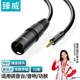 臻威（ZHENWEI）3.5转卡农公线 10米 无线电容公对公音频线 麦克风接电脑声卡 调音台线 话筒线 3.5对卡侬公