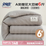 安睡宝（SOMERELLE）A类10%大豆纤维提花被子冬季棉被芯约6斤200*230cm 无染灰