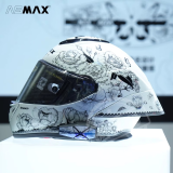 摩雷士（MOTORAX）RSMRAX R50SPRO摩托车头盔男女四季百花齐放全盔大尾翼街盔 百花齐放+木南联名耳机 L
