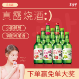 真露韩国烧酒 13度 360ml*9瓶 果味混合装 竹炭酒利口酒 年货送礼