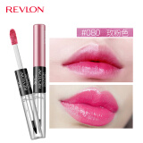 露华浓（Revlon）持久锁色双头唇彩口红不掉色不沾杯唇蜜唇釉女士化妆品女彩妆美妆 080#玫粉色