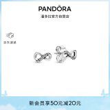 潘多拉（PANDORA）闪亮永恒符号耳钉925银无限符号百搭精致生日礼物送女友