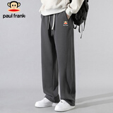 大嘴猴（paul frank）裤子男士春秋季宽松休闲裤男百搭阔腿男裤卫裤男 深灰色 M