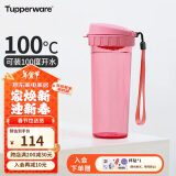 特百惠（Tupperware）茶韵500ML塑料杯 男女学生便携办公用水杯子大容量双饮口 柔蜜粉