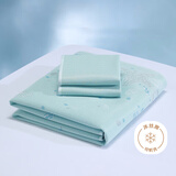 水星家纺冰丝凉席可机洗凉席冰丝席子1.5x2米软凉席可折叠三件套床笠款