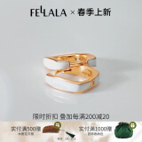 翡拉拉（fellala）新款耳环女复古耳饰高级感耳扣华彩缎带耳圈送闺蜜生日节日礼物 升级款白色|现货