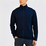 灰壳户外美利奴羊毛速干衣徒步登山运动夹克拉链外套男春秋 藏青 300gsm M 推荐140-155斤