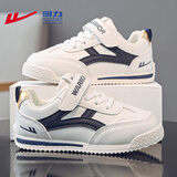 回力（Warrior）童鞋男童板鞋春秋款软底轻便儿童运动鞋WZ(CL)-1076 米/蓝35