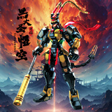 星涯优品儿童节礼物积木拼插玩具乐哪吒孙悟空高难度拼装机甲模型男女孩 【彩盒】黑大圣悟空机甲
