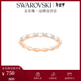 施华洛世奇（SWAROVSKI）元旦跨年礼物  MATRIX 戒指 经典闪亮轻奢饰品生日礼物女 镀玫瑰金色 52mm-12号 5366583