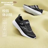 Skechers斯凯奇童鞋运动鞋男女儿童鞋魔术贴秋冬鞋中大童跑步鞋405315L 【四季款】女童-黑色/BLK 36