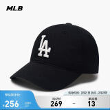 MLB帽子男女情侣棒球帽大标软顶鸭舌帽四季运动帽3ACP6601N-07BKS-F