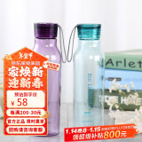 乐扣乐扣（LOCK&LOCK）运动塑料水杯学生杯便携随手带杯子两件套550ml*2 HLC644S601