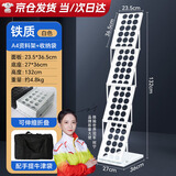 协同A4铝合金折叠资料架立式报刊架亚克力展会落地式杂志拍摄书报架宣传单彩页画册展示架 A4铁质资料架【白色】+牛津包