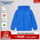 Skechers斯凯奇小暖宝羽绒服男童女童外套石墨烯蓄热保暖冬装P424K076 公主蓝/007G 150 充绒量66g