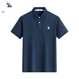 U.S. POLO ASSN.短袖POLO衫男保罗商务休闲翻领男装上衣T恤夏季父亲节礼物藏青2XL