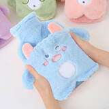 京寻注水热水袋pvc暖水袋暖肚子热宝灌水防爆加厚保暖暖手宝蓝 1000ml