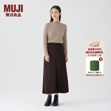 无印良品（MUJI）女式 灯芯绒 A字裙 长半身裙女秋冬款裙子 美拉德BE09CC3A 深棕色 XL (165/74A)