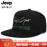 吉普（JEEP）帽子男士棒球帽时尚潮流鸭舌帽运动户外旅游平檐帽 A0262黑色