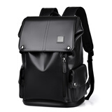 CalaceKonla背包男士双肩包旅行大容量商务休闲15.6英寸电脑包大学生书包CK12 升级纯黑拉链款 最大容16英寸笔记本