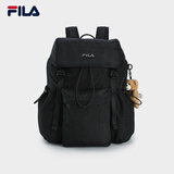 FILA 斐乐官方情侣款背包2025夏季新款时尚休闲双肩包书包电脑包 正黑色-BK XS