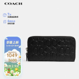 蔻驰（COACH）【品牌直供】男士长款钱包手拿包黑色CE551QBBK