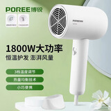 飞科（FLYCO）电吹风机家用大功率吹风筒恒温护发小巧便捷三档冷热风快速干发大功率 【飞科旗下博锐品牌】PH1621简约白