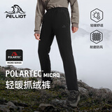 伯希和（Pelliot）[P系列]Polartec抓绒裤男女秋冬摇粒绒登山裤长裤114311231黑2XL