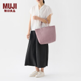 无印良品（MUJI） 手编包 环保材料 手提包菜篮子 编织包草编包 包包 女包 烟熏粉色 迷你 长18*宽8*高18cm